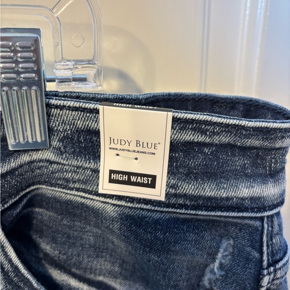 NWT Judy Blue Boyfriend Jeans Distressed Blue - Picture 7 of 14
